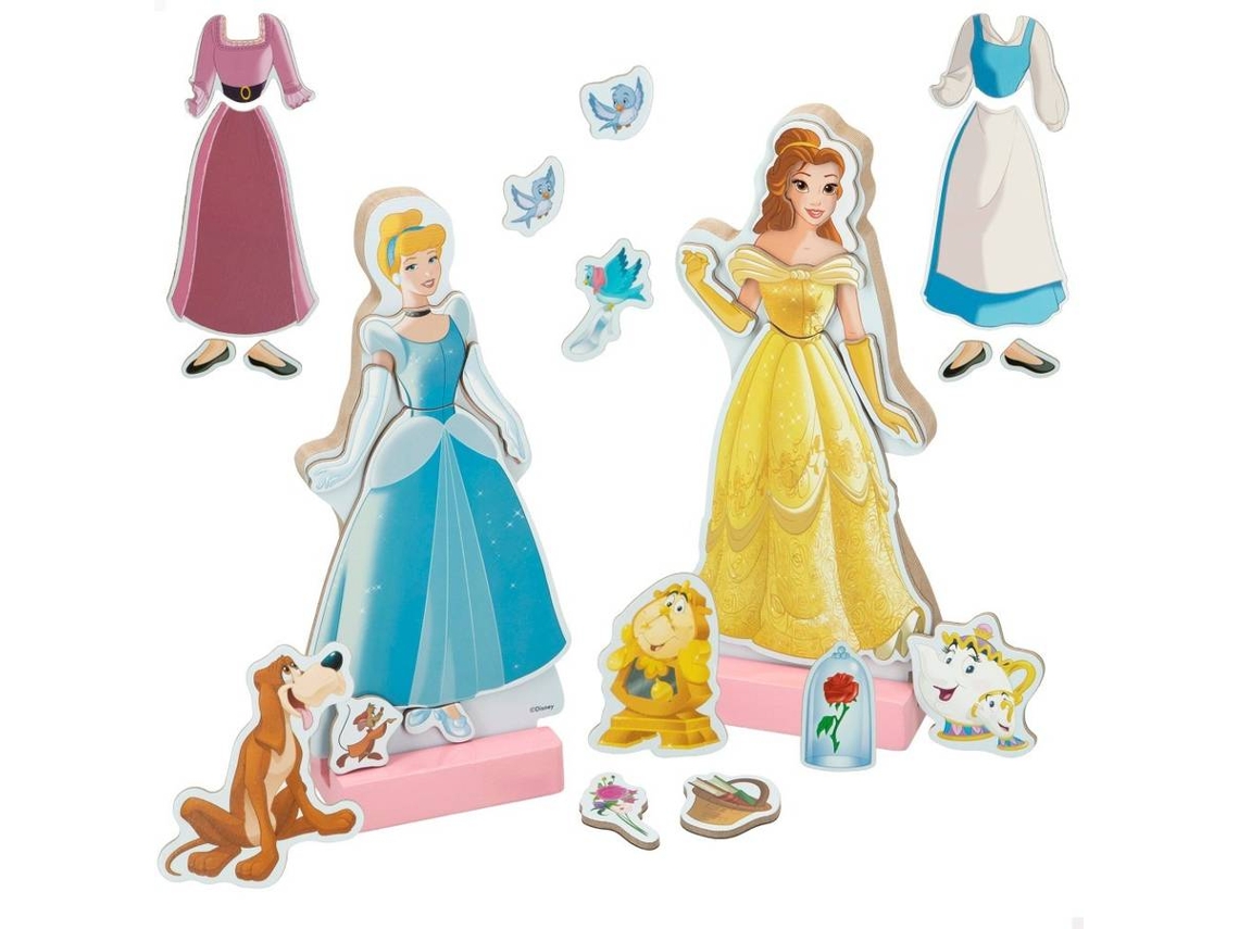 Jogo de Madeira WOOMAX magnético vestidos de Princesas Disney (3 anos - Não  Aplicável)